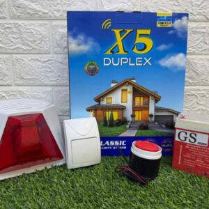 پکیج دزدگیر سیم کارتی ایکس پنج (X5 DUPLEX) با 1 عدد چشمی فوتال و بلندگو آژیر دارای فلاشر، یک سیستم امنیتی کارآمد برای حفاظت از اماکن شما. این پک شامل چشمی فوتال برای تشخیص حرکت و بلندگو آژیر با فلاشر برای اعلام هشدار است تا امنیت شما به بهترین شکل تضمین شود.