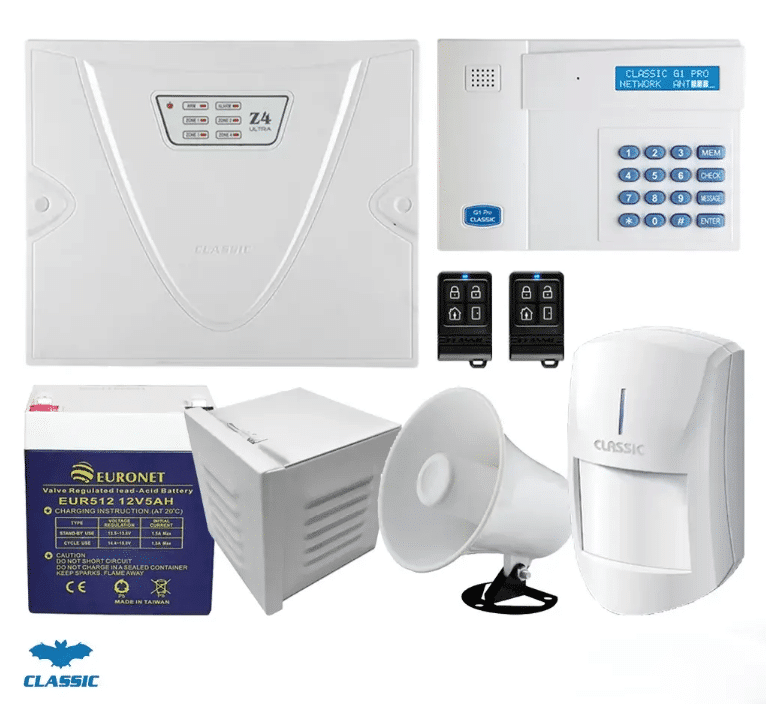 پکیج دزدگیر اماکن کلاسیک Z4-ULTRA با تلفن کننده سیم کارتی G1-ULTRA آلفا برای امنیت بیشتر