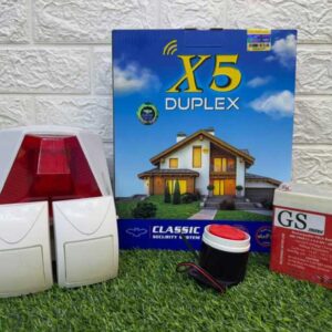 پکیج دزدگیر سیم کارتی ایکس پنج (X5 DUPLEX) شامل 2 عدد چشمی فوتال و بلندگو آژیر با فلاشر است. این سیستم امنیتی پیشرفته مناسب برای انواع اماکن است و می‌تواند به طور مؤثر ورود غیرمجاز را شناسایی کرده و با آژیر و فلاشر، هشدار فوری به شما دهد. انتخابی ایده‌آل برای حفاظت کامل از اموال و دارایی‌های شما.