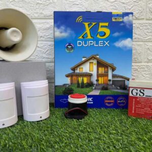 پکیج دزدگیر سیم کارتی ایکس پنج X5 DUPLEX با 2 چشمی پرو و بلندگو کاور فلزی - پک دزدگیر کامل