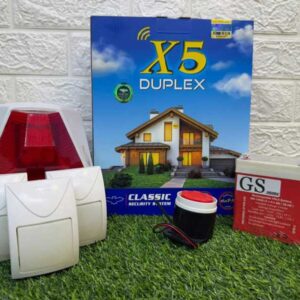 پکیج دزدگیر سیم کارتی ایکس پنج (X5 DUPLEX) شامل 3 عدد چشمی فوتال و بلندگو آژیر با فلاشر است. این سیستم امنیتی پیشرفته برای محافظت از اماکن مختلف طراحی شده است و با قابلیت شناسایی حرکت دقیق و هشدار فوری از طریق آژیر و فلاشر، اطمینان از امنیت شما را فراهم می‌آورد. یک انتخاب عالی برای امنیت کامل محل زندگی یا کسب و کار شما.