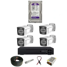 پکیج دوربین مداربسته ۴ عددی ۵ مگاپیکسل مناسب باغ و کارخانه