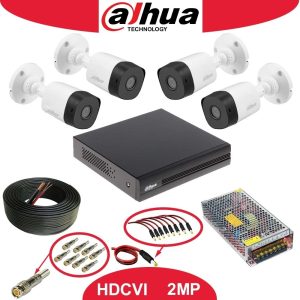 دوربین مداربسته داهوا پکیج 4 عددی مدل B1A21P شامل ۴ دوربین و هارد