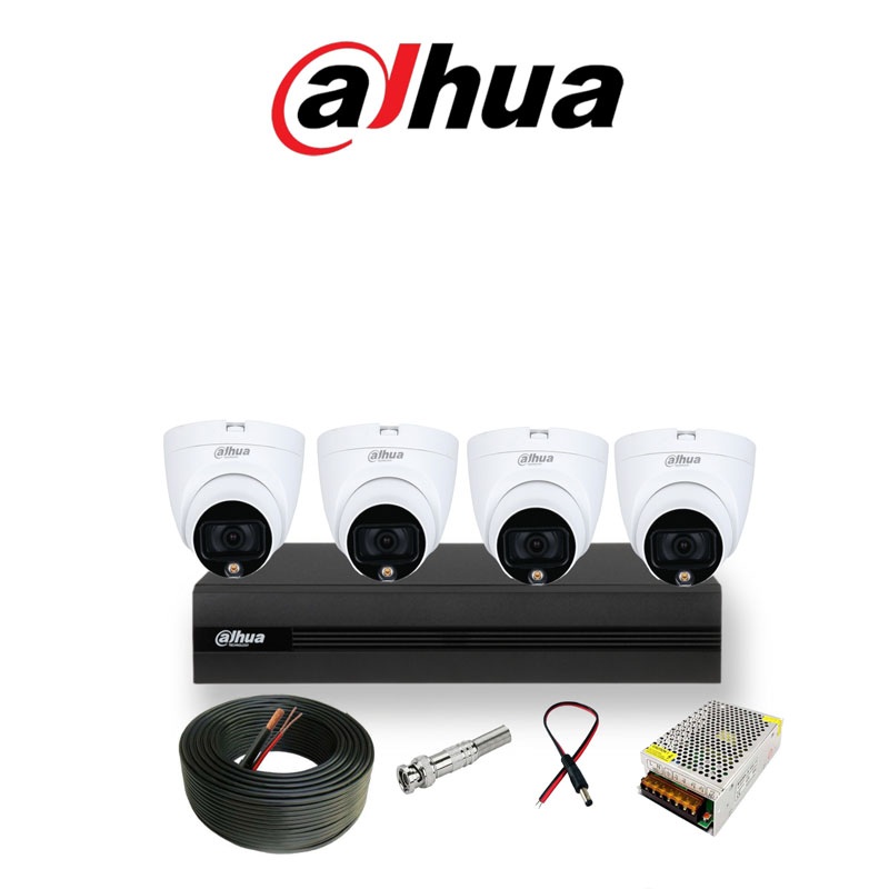 پکیج ۴ عددی دوربین دام مداربسته داهوا مدل HAC_HDW1209TLQP_LED_0280B/0002
