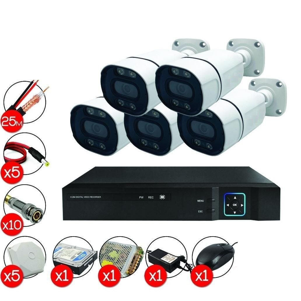 پک 5دوربین مداربسته AHD 2MP/000