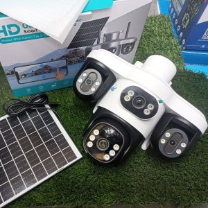 دوربین مداربسته خورشیدی سیم‌کارتی 4G سه لنز HD