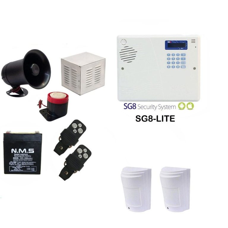 پکیج کامل دزدگیر اماکن مدل SILEX SG8 LITE سایلکس 2 عدد سنسور باسیم