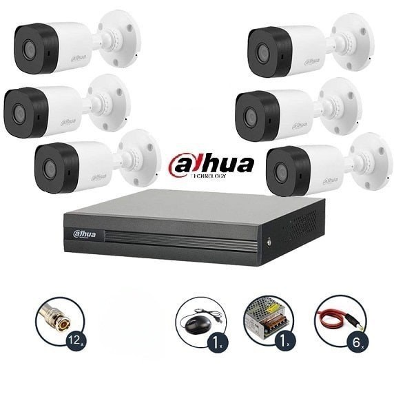 پک ۶ دوربین مداربسته داهوا مدل B1A21P Full HD 1080P